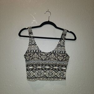 Forever 21 Aztec Print Cropped Tank | Small